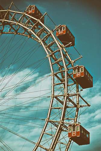 ferris wheel red and white ferris wheel leisure activities
